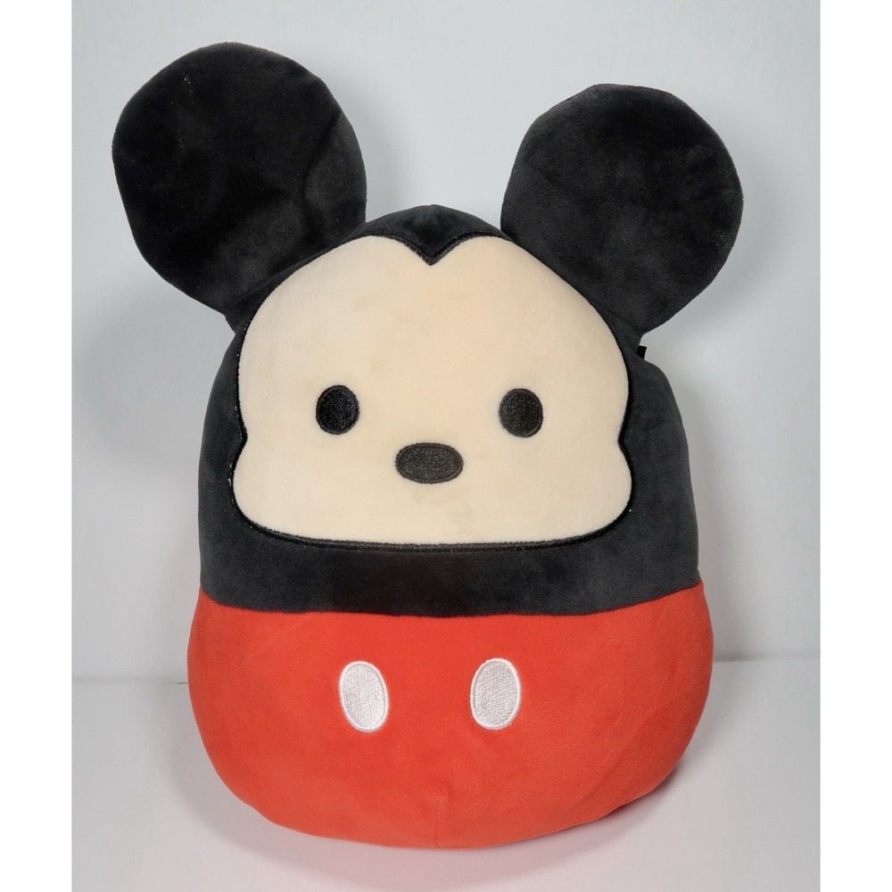 Disney Mickey Mouse Squishmallows Plush Stuffed Toy Black/Red